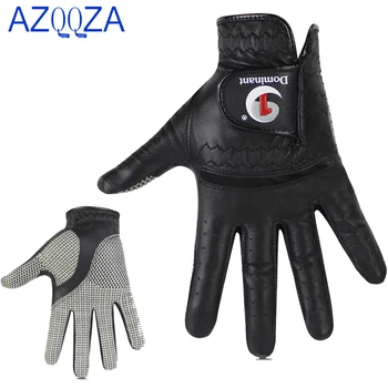 1 шт./1 пара мужских перчаток для гольфа, Кожаные мужские перчатки для гольфа, дышащие нескользящие гранулы, износостойкий солнцезащитный крем