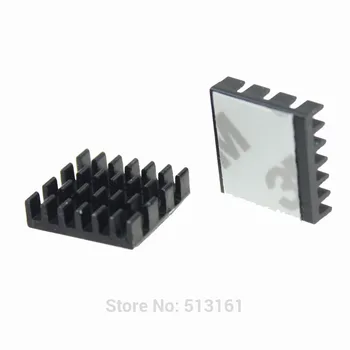 10 шт., мини-IC, черный кулер для чипсета, радиатор, охлаждающий алюминиевый радиатор