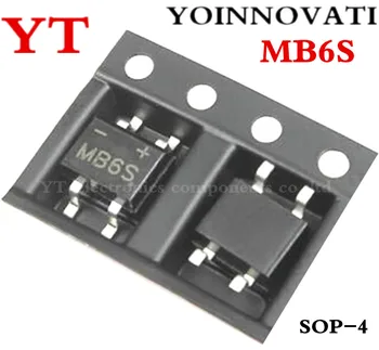  1000 шт./лот MB6S SOP4 IC Прямой мост 0.5A 600 В MBS-1 светодиодный выпрямитель