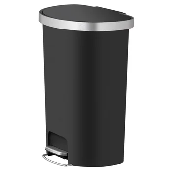 14,5-галлонное Пластиковое полукруглое кухонное ведро для мусора, черные мусорные баки