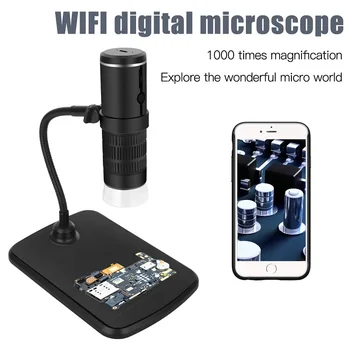2MP 1080P 50-1000X Непрерывный Фокусный WIFI Цифровой Микроскоп CMOS Бороскоп Ручной Эндоскоп Инспекционная Камера Otoscope