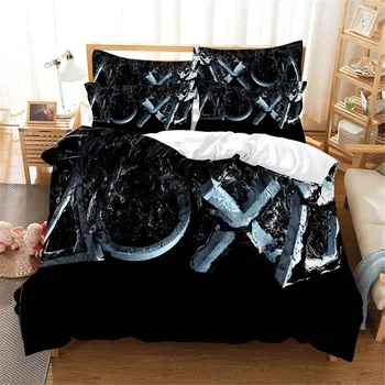 3D schwarz Bettwäsche Set Königin Bettwäsche Bettbezug-set Bettwäsche Set Bett Abdeckung Baumwolle Königin Schlafzimmer Bett Abd