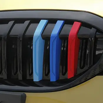 3D полосы для отделки передней решетки автомобиля, наклейка на крышку гриля для BMW G20 2019 2020 2021 2022 2023, новые Аксессуары 3 серии M