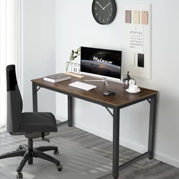 47 дюймов Домашний офисный компьютерный письменный стол Студенческий рабочий стол, орех