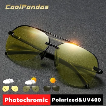 CoolPandas Брендовые Дизайнерские Поляризованные Солнцезащитные очки Мужские Фотохромные Очки Для Вождения Женские Классические UV400 Защита zonnebril heren