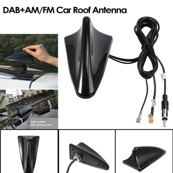 DAB + AM FM антенна радиосигнала в виде плавника акулы на крыше автомобиля, активный усилитель для JVC