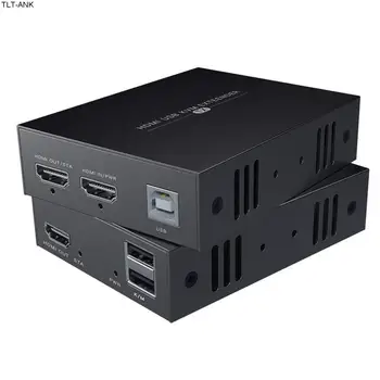 HDMI KVM USB удлинитель Для передачи HD-видео 1080p по Ethernet-кабелю Cat5e/6 50 м (164 фута) для мыши и клавиатуры