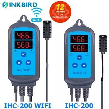 INKBIRD IHC-200 & 200 WiFi EU Розетка и вилка Цифровой регулятор влажности для домашнего увлажнения и осушения воздуха для бесплатного приложения