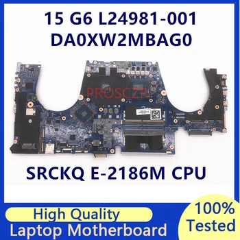 L24981-001 L24981-501 L24981-601 Для HP ZBOOK 15 G6 DA0XW2MBAG0 С процессором SRCKQ E-2186M P2000 Материнская плата ноутбука 100% Полностью протестирована В порядке