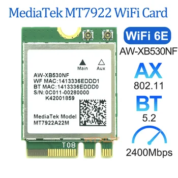 MediaTek Wi-Fi 6E MT7922 Карта беспроводной локальной сети 2.4G 5G 802.11AX wifi blutooth 5.2 сетевой адаптер для Windows 10 11