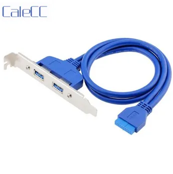 Placa base de 2 puertos, Cable de datos de 5Gbps, USB 3,0 de alta velocidad, soporte de expansión del Panel trasero a Cable de c