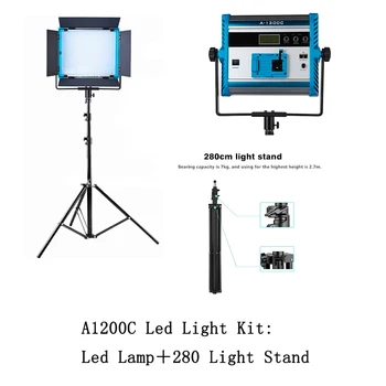 Yidoblo A-1200C Видеопленка, светодиодная лампа, RGB, светодиодная лампа, многоцветная для светодиодной панели, лампа для трансляции, штатив с управлением приложением
