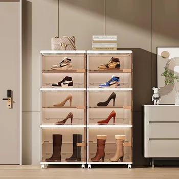 Бытовой Складной шкаф для обуви Многофункциональный Пылезащитный Влагостойкий Шкаф для хранения обуви Без Увеличения и расширения