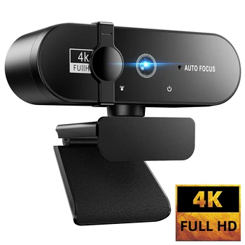 Веб-камера 4K, мини-камера 1080P, веб-камера 2K Full HD, веб-камера с микрофоном, веб-камера с автофокусом, для ПК, ноутбука, онлайн-камера