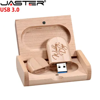 Высокоскоростная Ручка для подарков из дерева Реальной Емкости, Свадебная подарочная коробка, флэш-накопители USB 3.0, бесплатный пользовательский логотип, Карта памяти 64 ГБ, U-диск