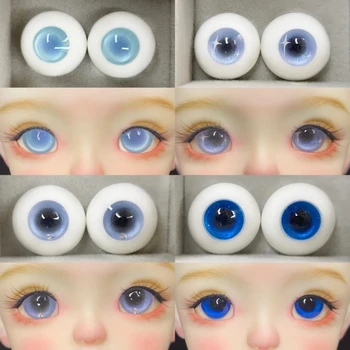 Глазные яблоки куклы BJD подходят для глаз 1/3 1/4 1/6 размера для игрушек, милые голубые гипсовые глаза, аксессуары для кукол