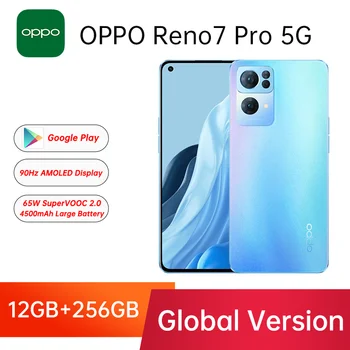 Глобальная версия OPPO Reno7 Pro 5G 12GB 256GB MTK с разрешением 1200-Макс 90 Гц AMOLED-дисплей 50 Мп 65 Вт SUPERVOOC Reno 7 Pro