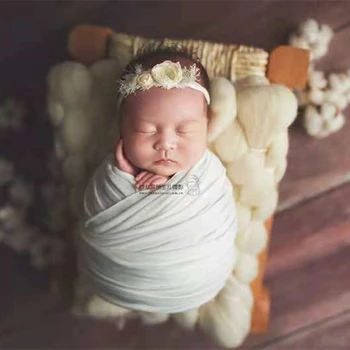 Деревянная кровать в винтажном стиле, реквизит для фотосессии новорожденных