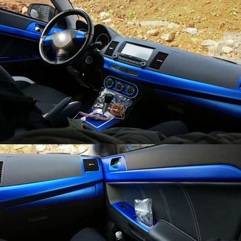 Для Mitsubishi Lancer EX2009-2016 Внутренняя Центральная панель управления Дверной Ручкой Наклейки из углеродного волокна, Аксессуары для стайлинга автомобилей