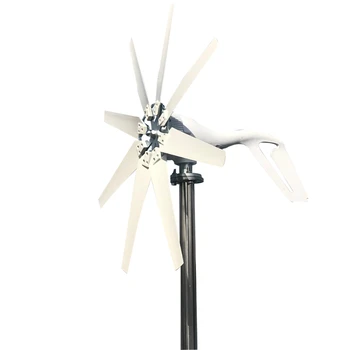 Заводская Ветряная турбина мощностью 1000 Вт 24 В с 8 Лопастями MPPT-контроллера, Небольшая Ветряная Турбина для домашнего использования, Низкий Уровень Шума, Высокая Эффективность