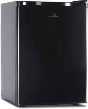 Компактный однодверный холодильник CCR26B с морозильной камерой, мини-холодильник объемом 2,6 куб. футов, черный
