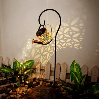 Лейка на солнечной энергии Разбрызгивает Волшебный водонепроницаемый Душ Арт Светодиодный фонарь для наружного украшения сада Газона внутреннего двора