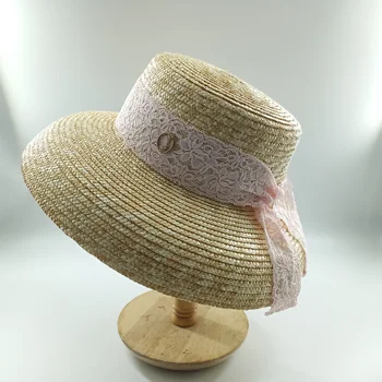 Летние Пляжные шляпы для женщин, модная женская шляпа с лентой, французская панама, Дорожная пляжная шляпа от солнца из рафии высокого качества, новинка 2022