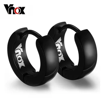 Милые серьги-кольца VNOX для мужчин в стиле панк, маленькие серьги-обнимашки из нержавеющей стали, 4 цвета
