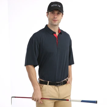 Мужские рубашки для гольфа с коротким рукавом, впитывающие влагу, быстросохнущие, мягкие на ощупь спортивные футболки-поло для гольфа