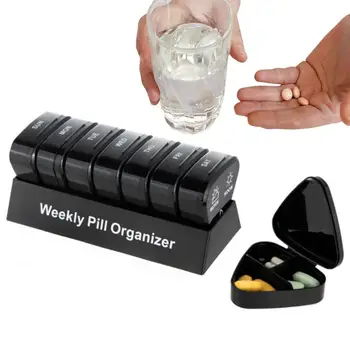Органайзер для таблеток, еженедельная коробка для таблеток, коробка для лекарств, 21 Сетка для ежедневного органайзера для таблеток, серьги, пуговицы, мелкие предметы