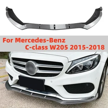 Передний бампер Canard Flare Mods Fin Splitter Ветровой Нож Для Mercedes-Benz C-class W205 2015-2018 C200 C260 AMG Style Обвес