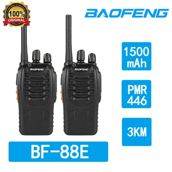Портативная рация Baofeng BF-88E PMR с 16 каналами междугородной связи 446,19375 МГц, лицензированное радио с зарядным устройством ЕС и гарнитурой