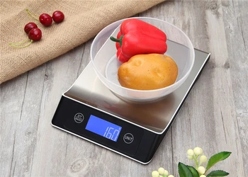 Портативные кухонные весы из нержавеющей стали 15 кг/1 г, цифровые с ЖК-дисплеем, Электронная почтовая платформа, Вес для выпечки диетических продуктов