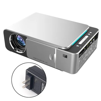 Портативный кинопроектор T6 55W высокой четкости 1080P, видеопроекторы для домашнего кинотеатра, подходящие USB-ноутбуки, смартфоны