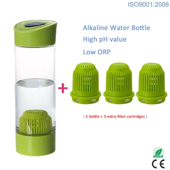портативный щелочной ионизатор объемом 550 мл с высоким значением pH, бутылка для щелочной воды с дополнительными 3 фильтрами