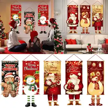Рождественский Подвесной кулон Веселый Рождественский декор для домашнего декора Окон Рождественский Дверной орнамент 2023 Navidad Natal Новогодние подарки