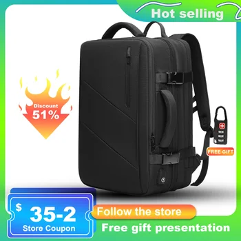 Рюкзак для путешествий объемом 44 л, Мужские деловые Рюкзаки, школьная расширяемая USB-сумка для ноутбука Большой емкости 17,3, Водонепроницаемый модный пакет mochila