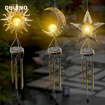 Солнечные мусульманские сказочные огни, уличные светодиодные подвески с перезвоном Ветра, украшения для Рамадана, газонные лампы для Рождественского украшения сада и двора