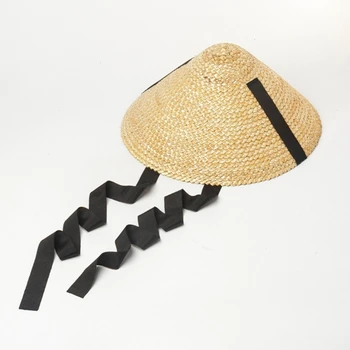 Соломенная Плетеная Конусообразная Шляпа С Широкими Полями Традиционная Шляпа Летняя Солнцезащитная Конусообразная Шляпа 28TF