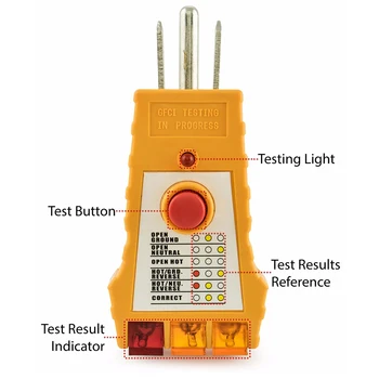 Тестер безопасности розетки WH305, Индукционный детектор мощности контакта розетки, Ручной тестер розеток, Инструмент Электрика