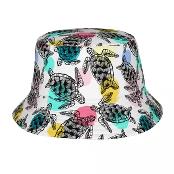 Шляпа с морскими черепахами, модная солнцезащитная кепка, уличная шляпа рыбака для женщин и мужчин, подростковые пляжные кепки, рыболовная кепка