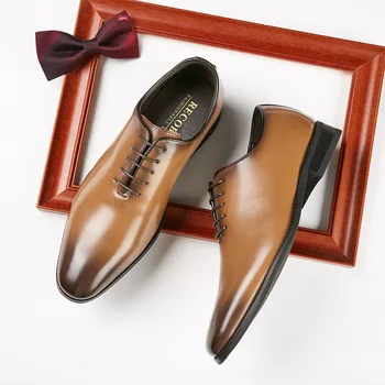 Японские мужские модельные туфли 2023 Новые Оксфордские туфли из коровьей натуральной кожи Мужская Классическая Обувь Высококачественная Официальная обувь