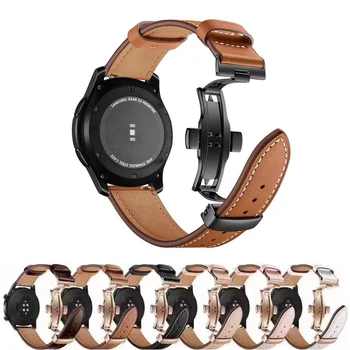 20 мм 22 мм Кожаный ремешок Для Samsung Galaxy watch 4 Classic/Active 2/3/42 мм/46 мм браслет Huawei GT/2/3 Pro Galaxy watch 5/4 band