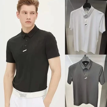 2023 Новая одежда для гольфа для мужчин, Летние повседневные короткие рубашки, Спортивная дышащая быстросохнущая одежда для гольфа, Одежда