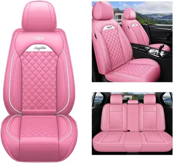 2023 Чехлы для автомобильных сидений Розового Цвета Для Toyota Tacoma FJ Cruiser RAV4 CorollaC-HR Tundra Yaris RAV4 Venza Чехлы Для Подушек из Искусственной кожи
