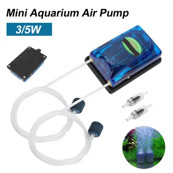 3 Вт 5 Вт Мини Аквариумный воздушный насос Тихий и эффективный кислородный насос для насыщения кислородом аквариума, уличного аквариума, пруда, фонтана