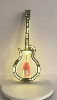 Logotipo personalizado LED, glorificador de guitarra, exhibidor VIP, presentador de botella para Club nocturno