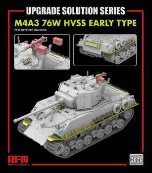 RYE 5058 + 2026 1/35 M4A3 76 Вт HVSS, РАННИЙ ТИП, T-66, гусеничный средний танк + детали для травления металла