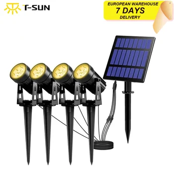 T-Sunrise LED Солнечный свет, Водонепроницаемое Освещение солнечной дорожки, COB, Наружные Солнечные фонари, Садовая лампа, прожектор, Ландшафтная лампа, газон