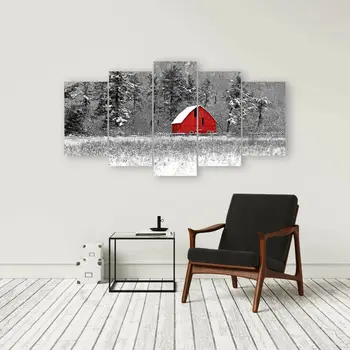 The Red Barn Country Life Современный Домашний Настенный декор Холст Картина Искусство HD Печать Картина на холсте для гостиной Без рамы